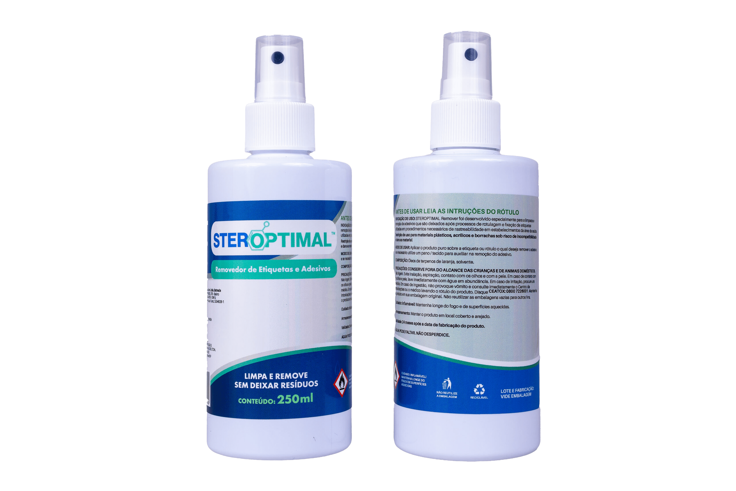REMOVEDOR STEROPTIMAL  - REMOVEDOR LÍQUIDO P/ADESIVOS/ETIQUETAS ROTULAGEM 250ML